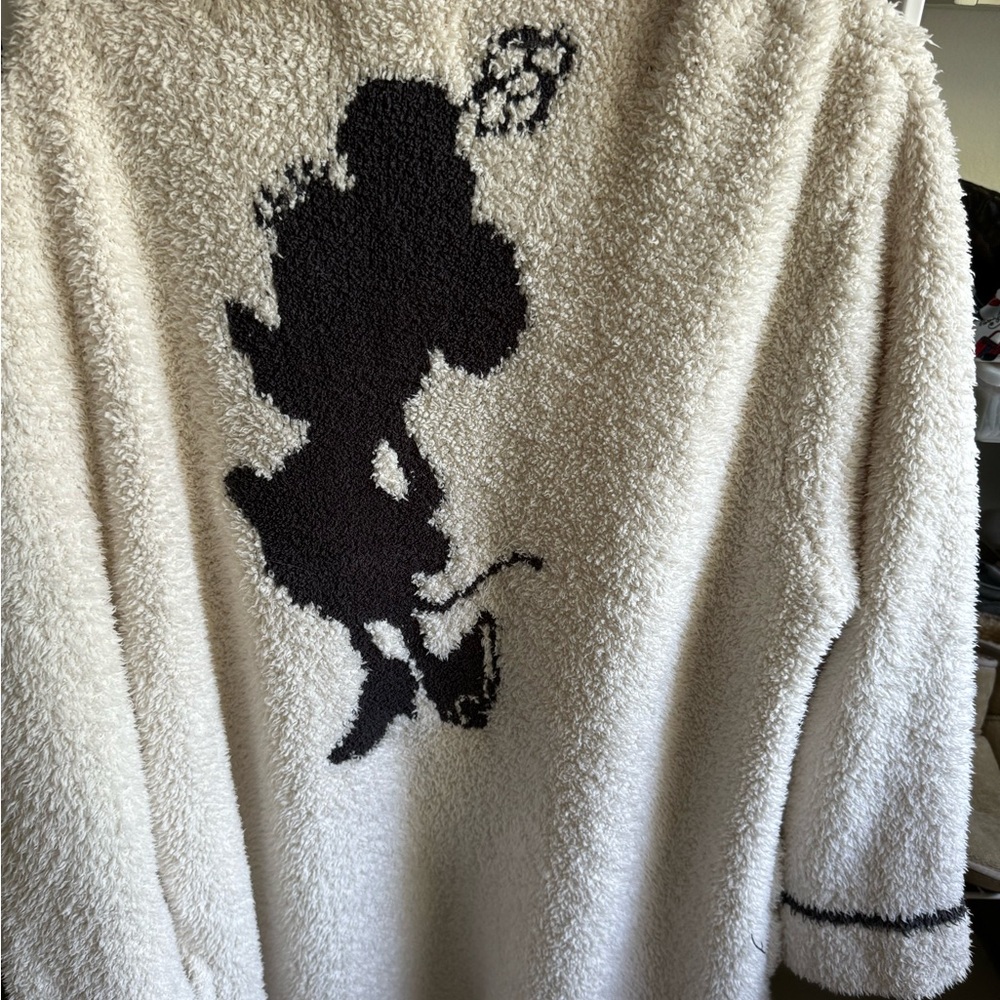 Barefoot Dreams x Disney Minnie Mouse Fluffy Robe Size 2 - MISSING ROBE TIE